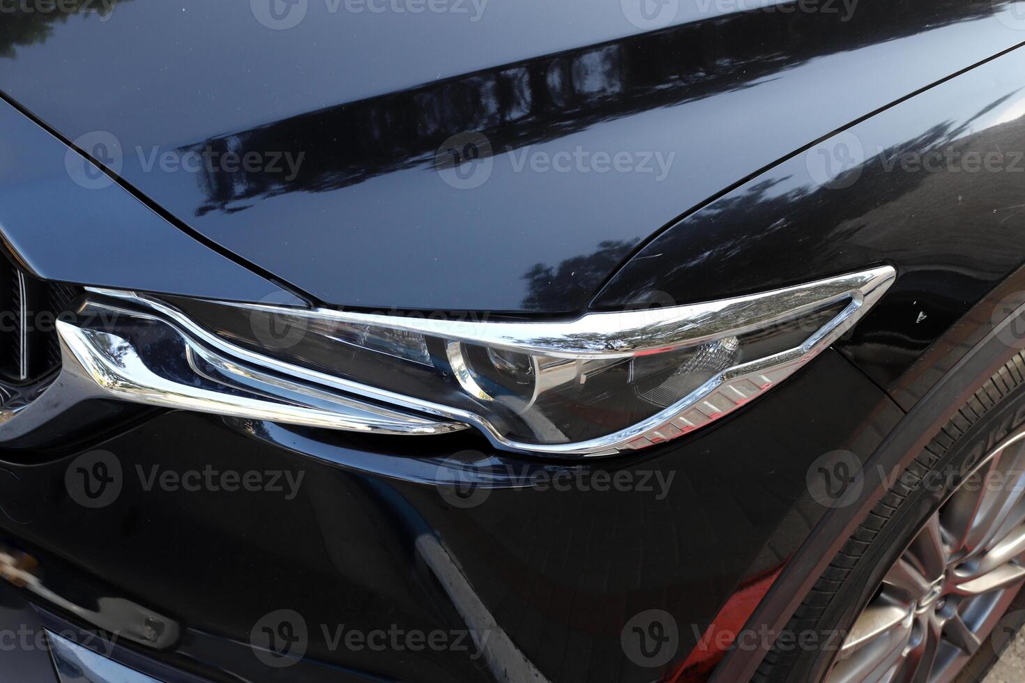 Part of a car body close-up. photo