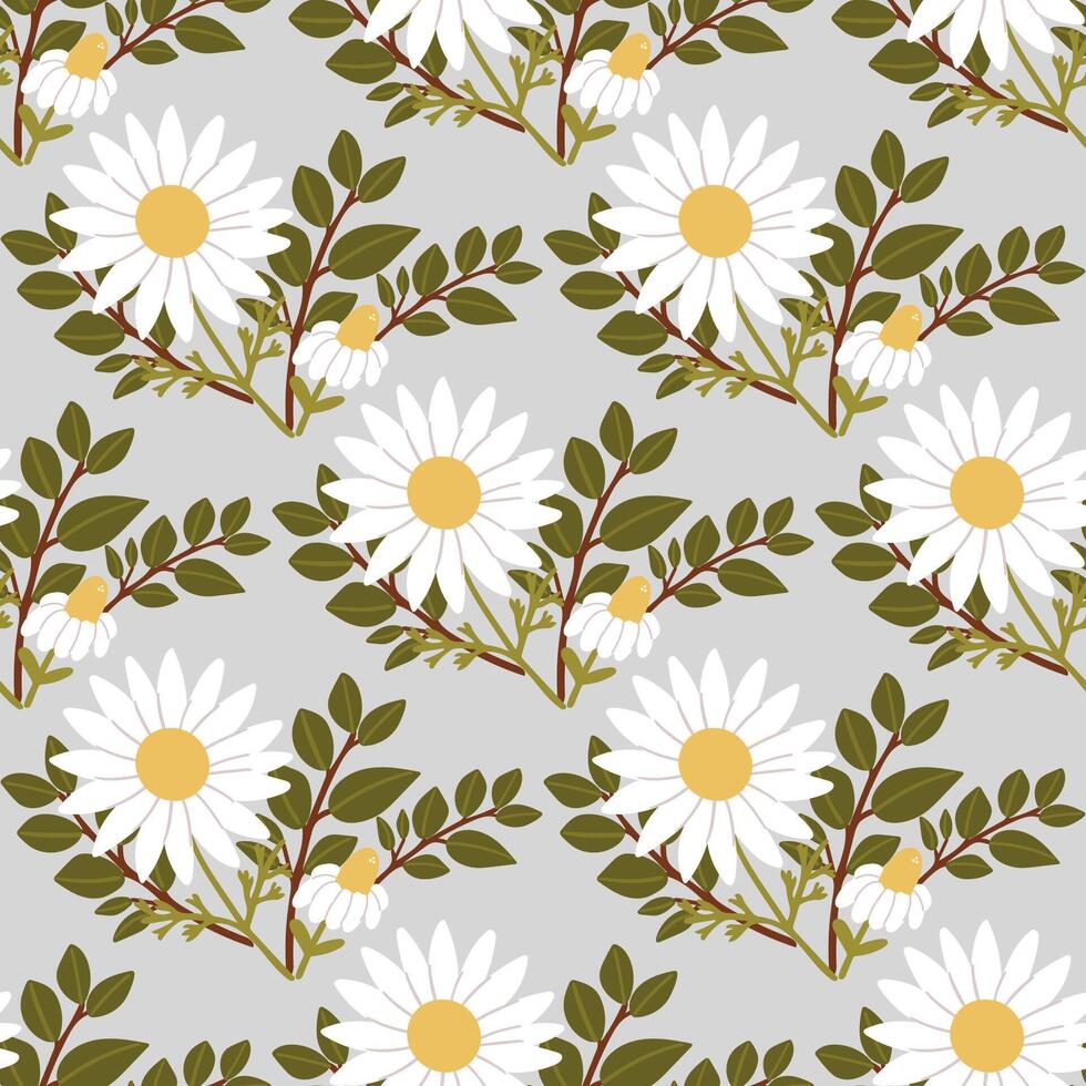 Seamless chamomile pattern. For textiles, printing, wrapping paper vector