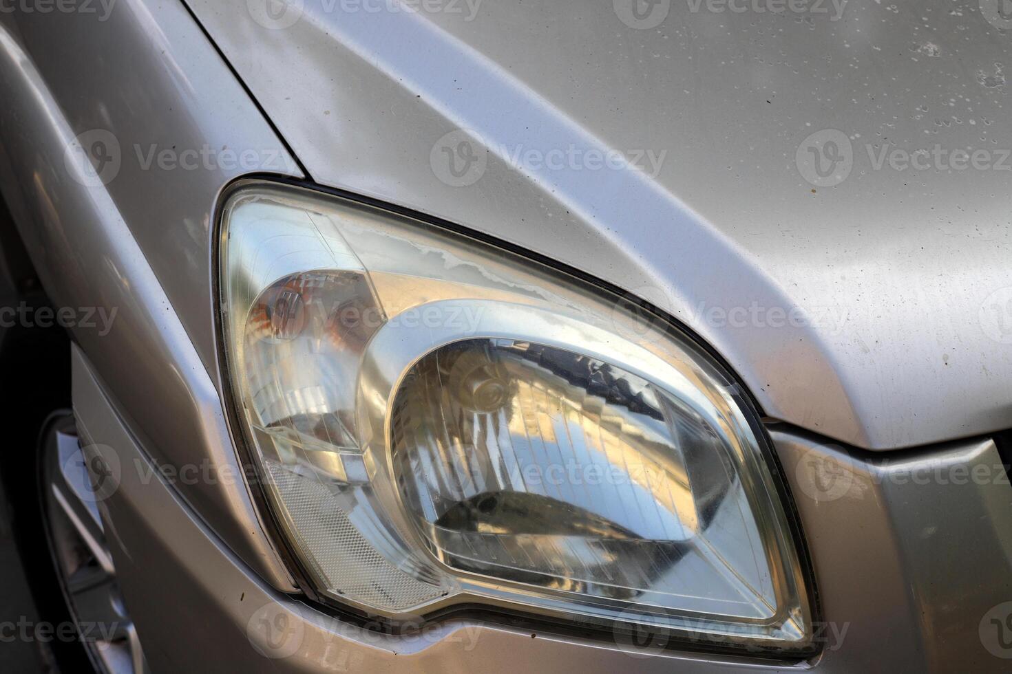 Part of a car body close-up. photo