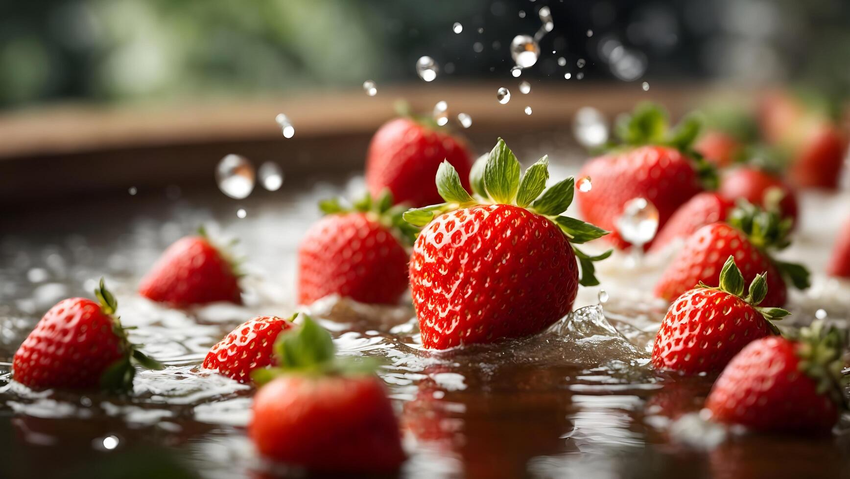 AI generated Fresh Strawberry Splash photo