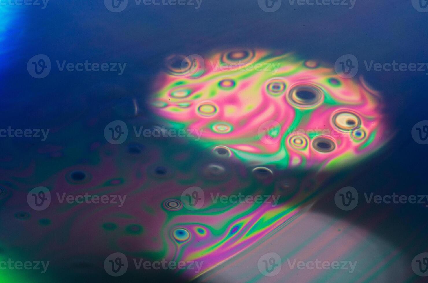 macro shot of colorful liquid photo