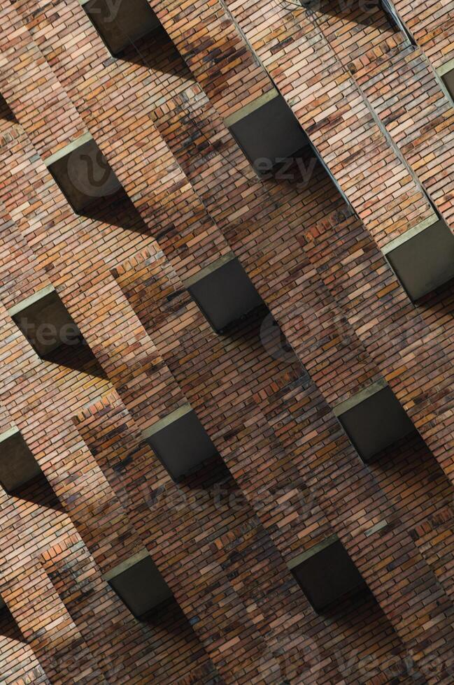 portrait shot of building structure tilted to the left photo