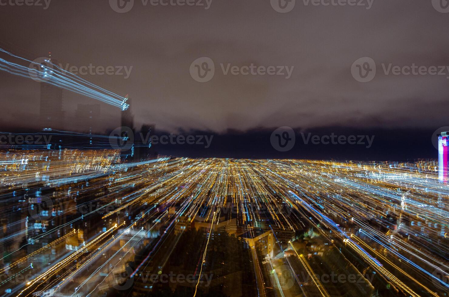 landscape shot of cityscape with a punch zoom photo