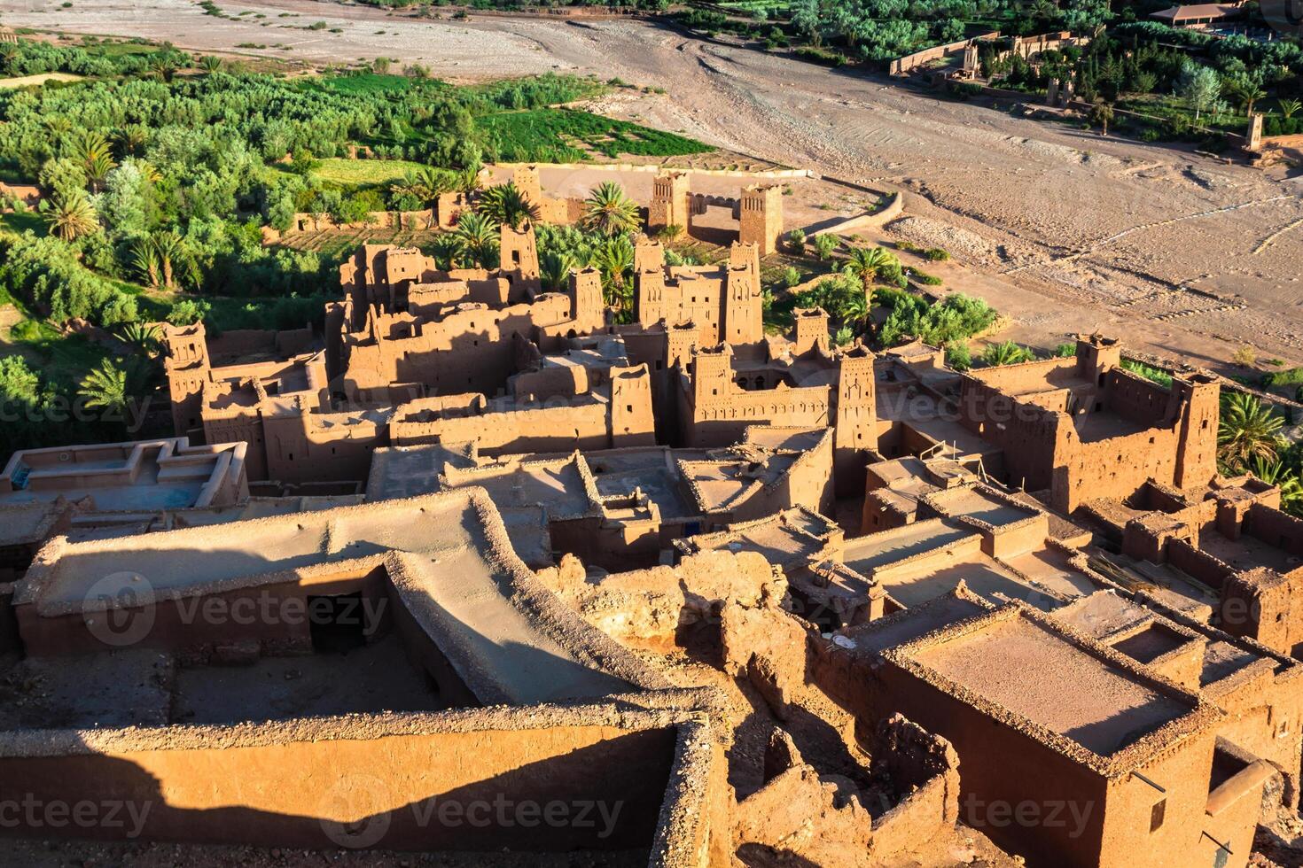 Ait Benhaddou is a fortified city, or ksar, along the former caravan route between the Sahara and Marrakech in Morocco. photo