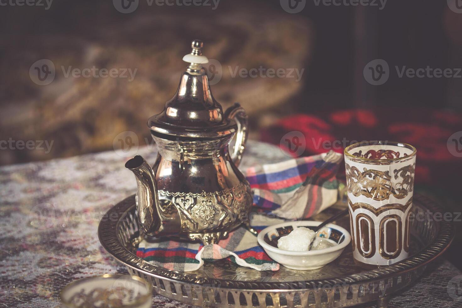 Moroccan Tea cups photo