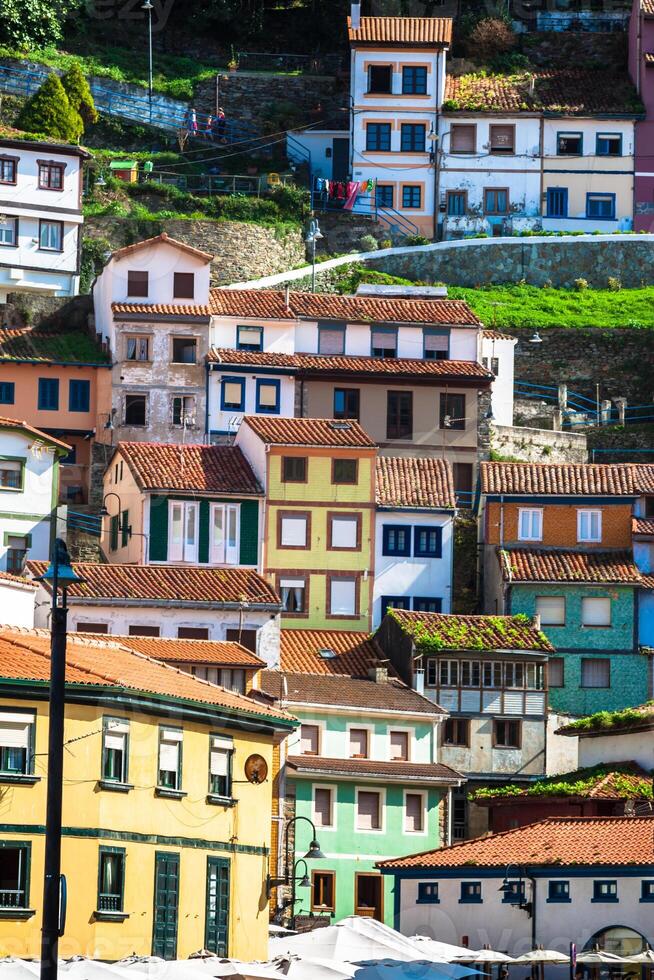 cudillero, pescar pueblo en Asturias España foto