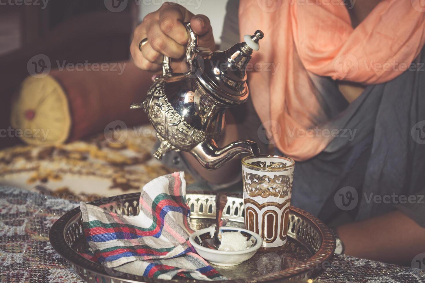 Moroccan Tea cups photo