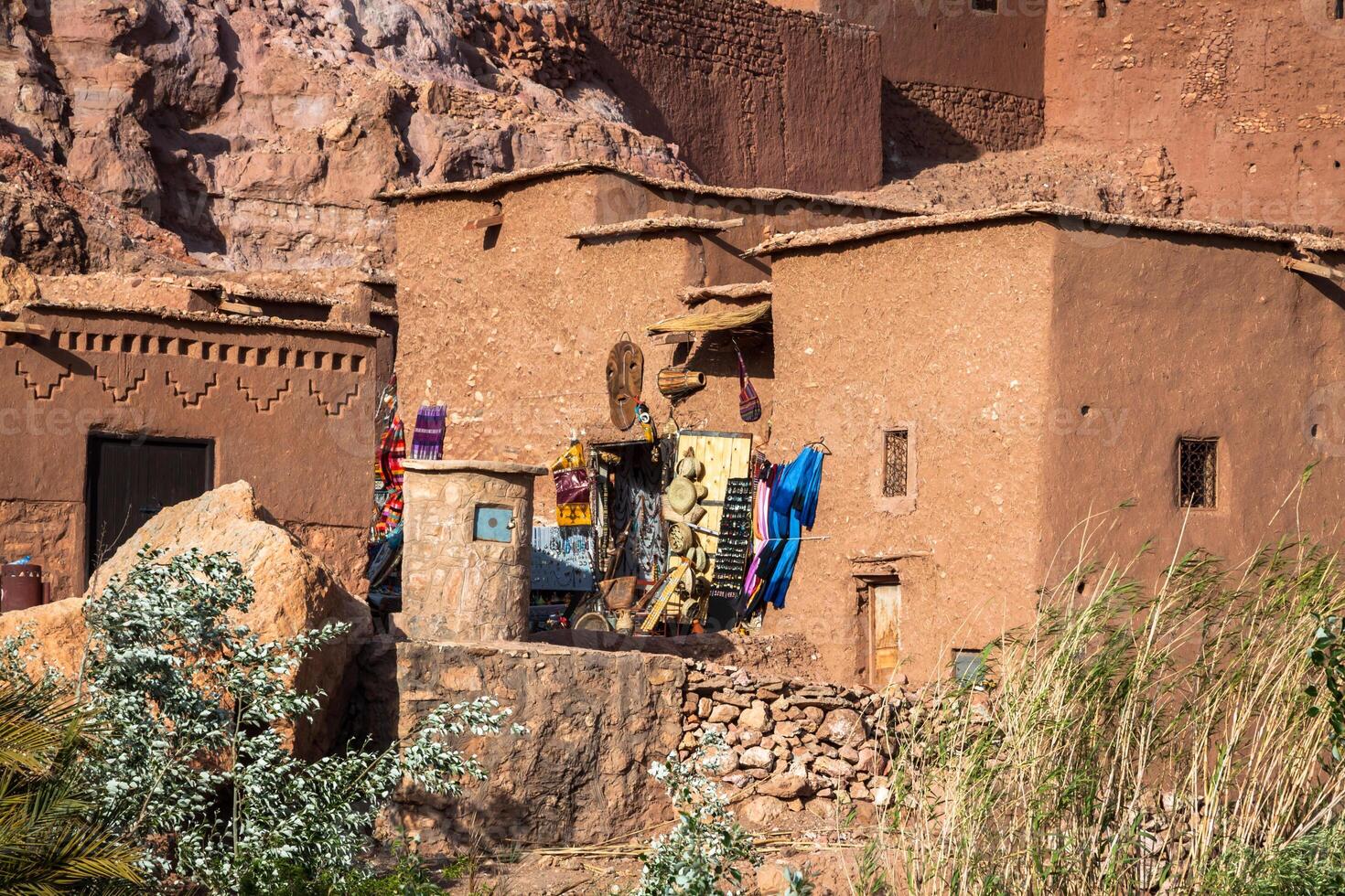 parte de el castillo de espera Ben Haddou, un fortificado ciudad, el ex caravana camino desde Sáhara a Marrakech. la unesco mundo herencia, Marruecos foto