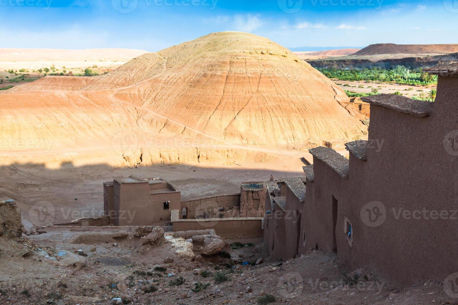 parte de el castillo de espera Ben Haddou, un fortificado ciudad, el ex caravana camino desde Sáhara a Marrakech. la unesco mundo herencia, Marruecos foto