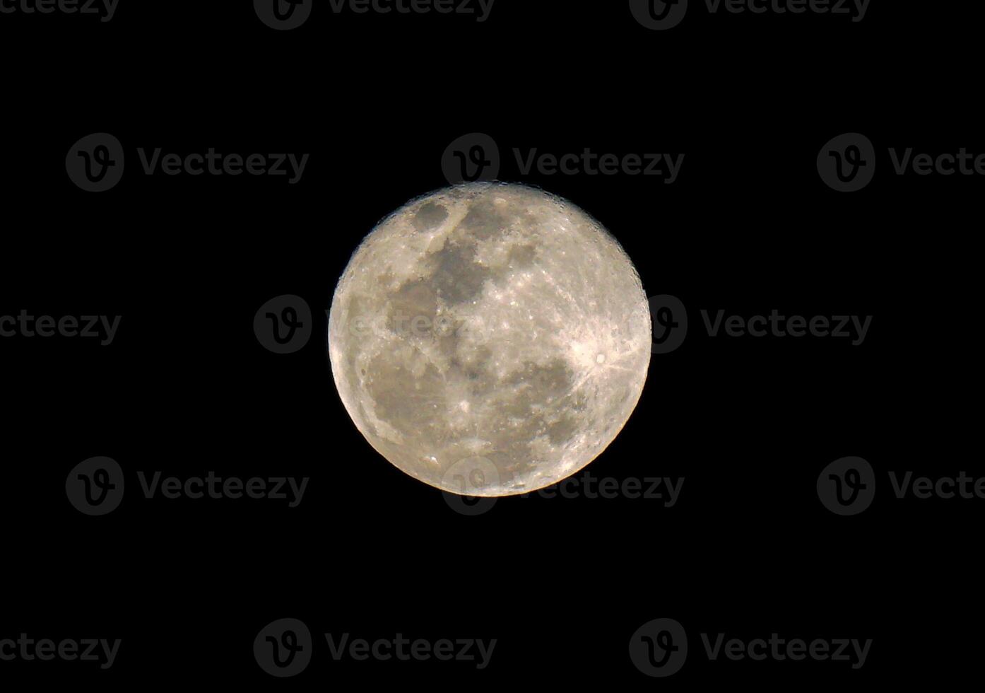 Full moon on night time clear sky. photo