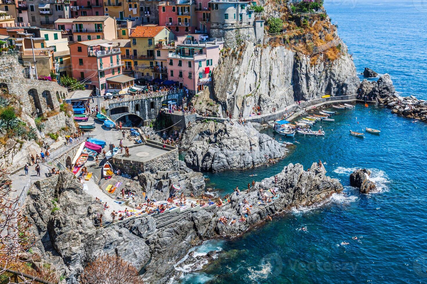 Cinque Terre, Italy - Manarola colorful fishermen village photo