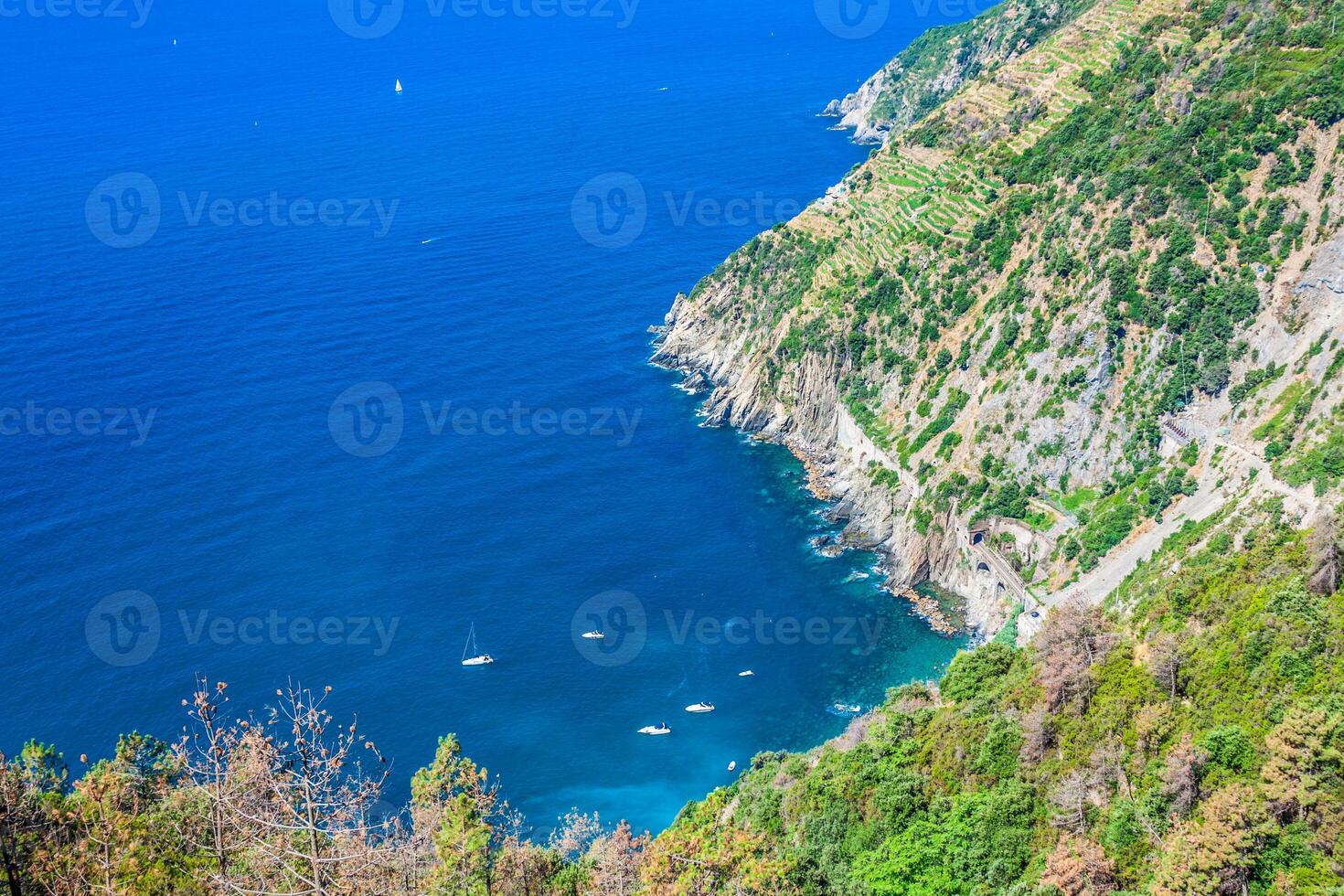 Riomaggiore coast, Cinque Terre, Italy photo