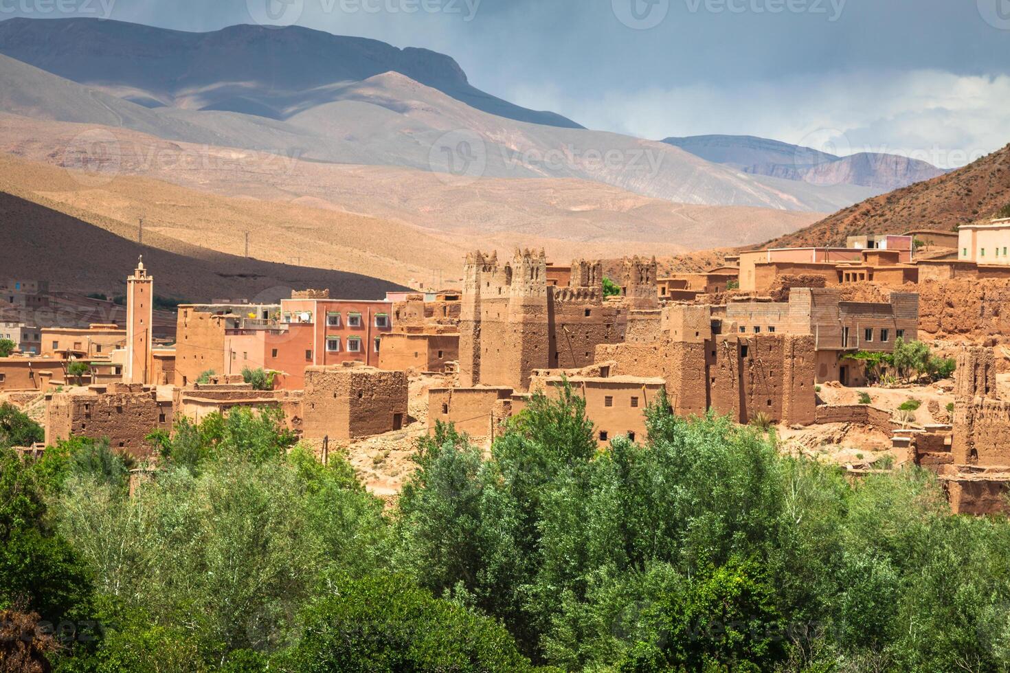 Town and oasis of Tinerhir, Morocco photo