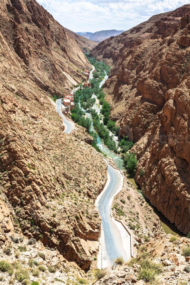 dades gargantas valle, Marruecos, África foto