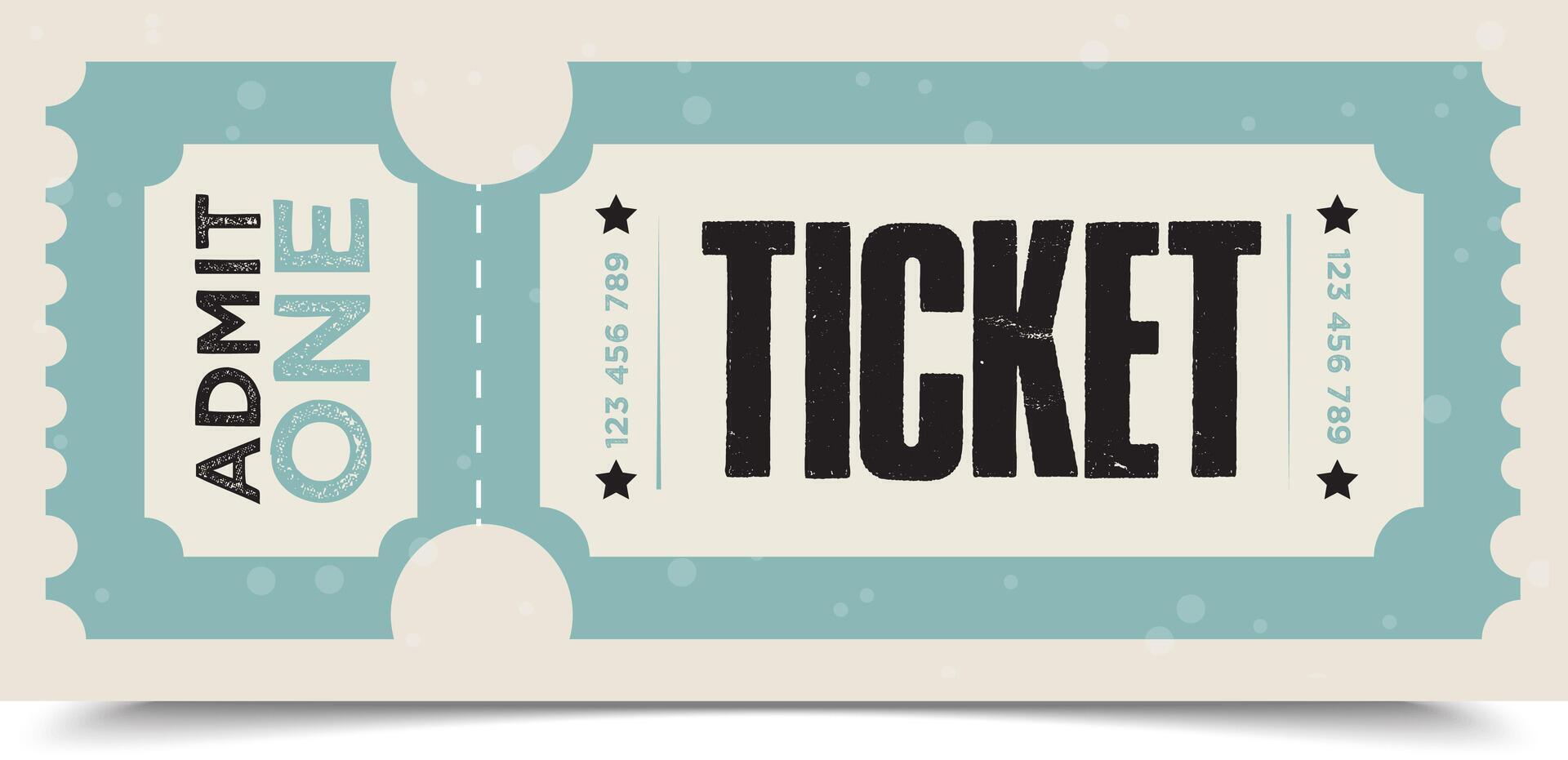 Ticket Vintage Invitation Design Template vector