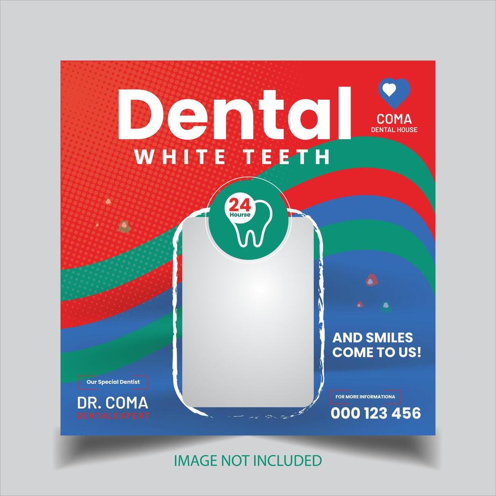 Dental Flyer Template Dental Social Media Flyer Design Template vector