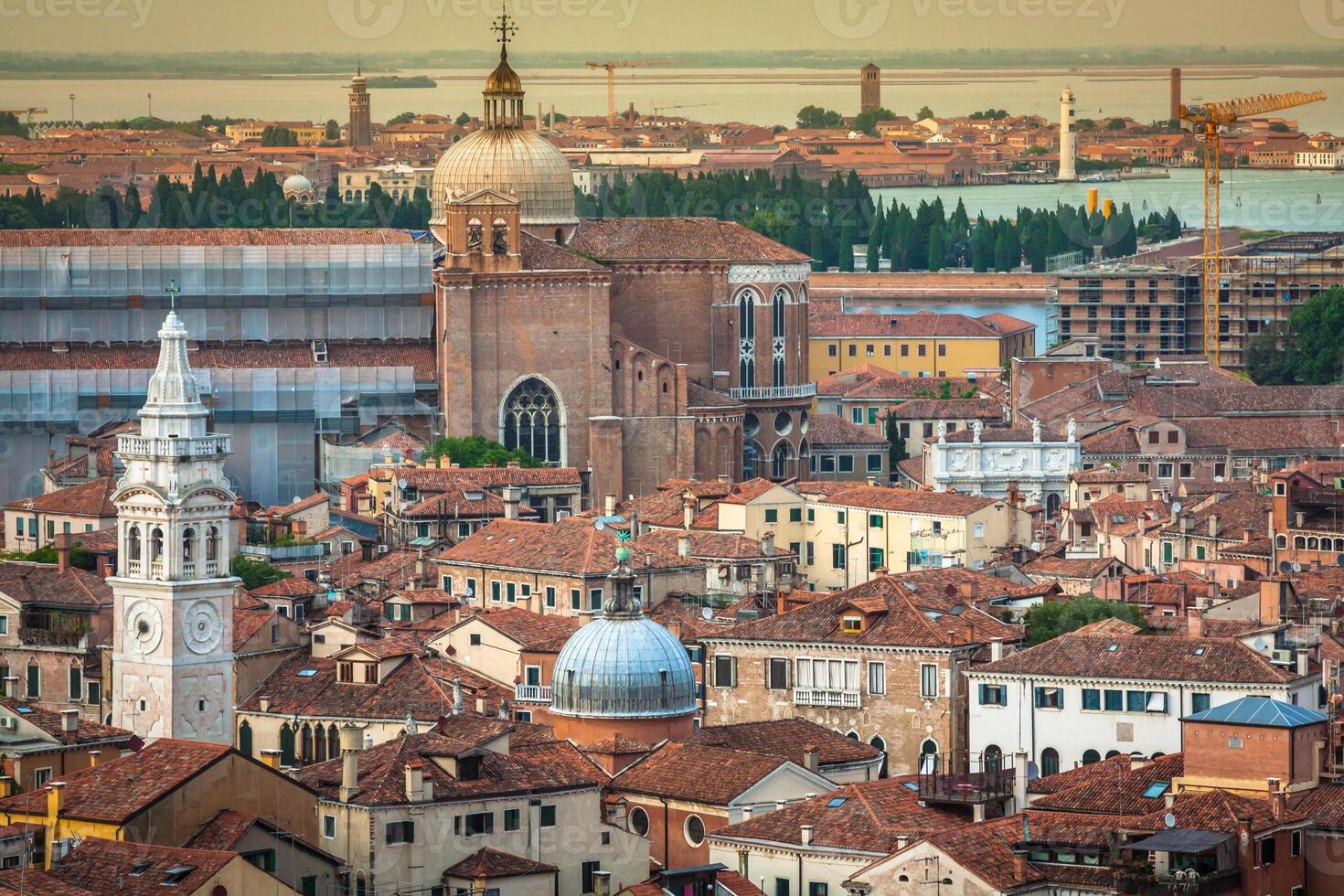 Venice cityscape - view from Campanile di San Marco. UNESCO World Heritage Site. photo