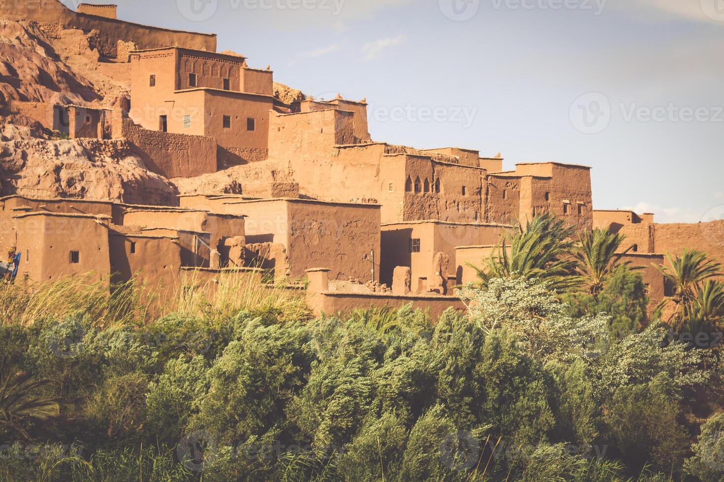 View of Ait Benhaddou Kasbah, Ait Ben Haddou, Ouarzazate, Morocco photo