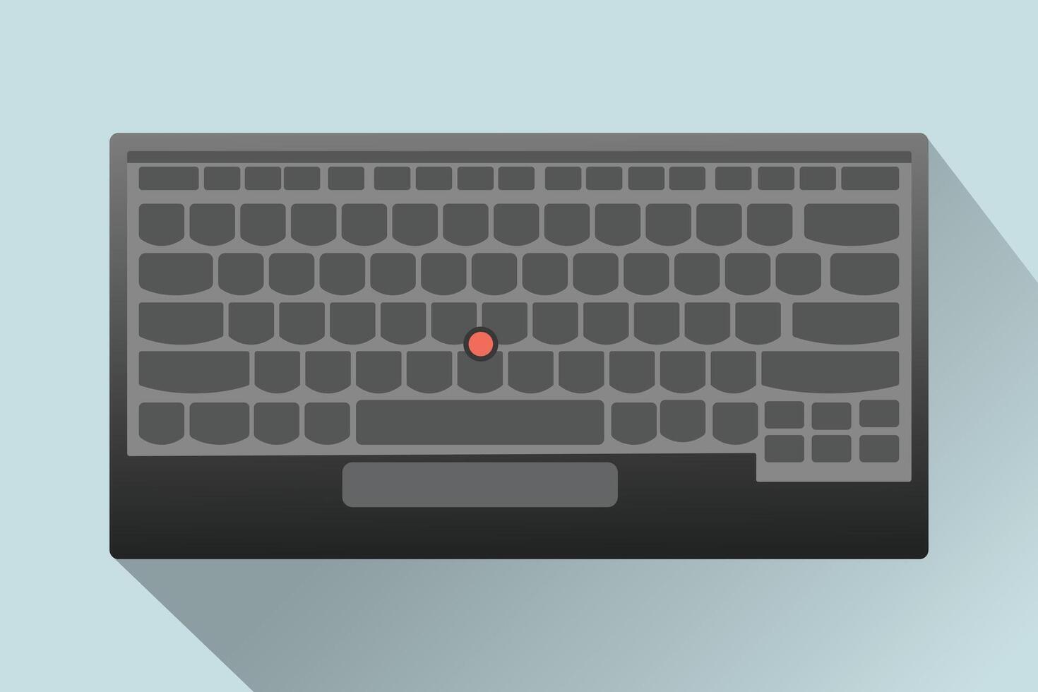 Mechanical computer keyboard icon Trendy Technology, Ergonomic, Vector Illustration Background