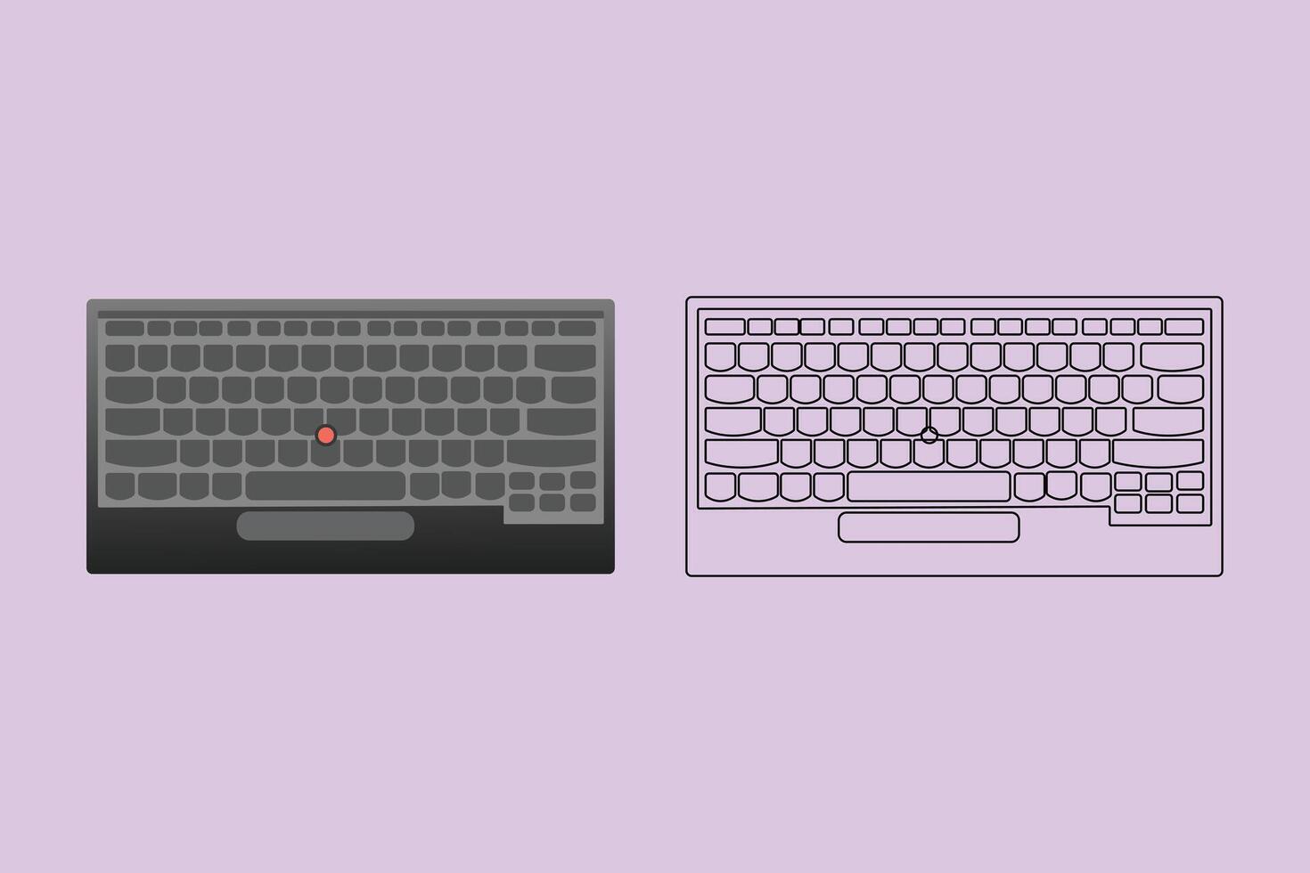 mecánico computadora teclado icono de moda tecnología, ergonómico, vector ilustración antecedentes