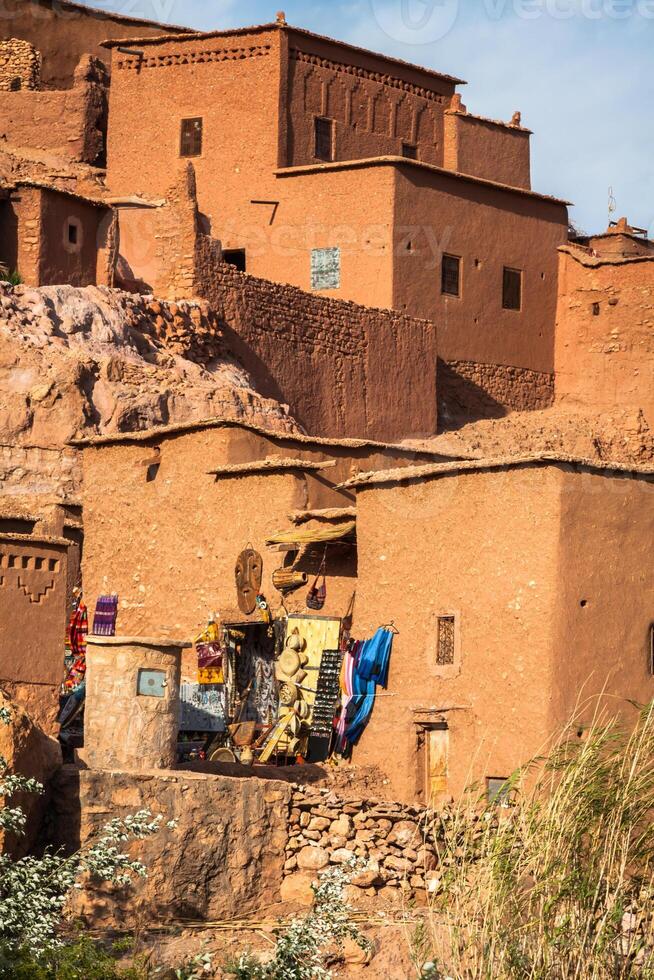 parte de el castillo de espera Ben Haddou, un fortificado ciudad, el ex caravana camino desde Sáhara a Marrakech. la unesco mundo herencia, Marruecos foto