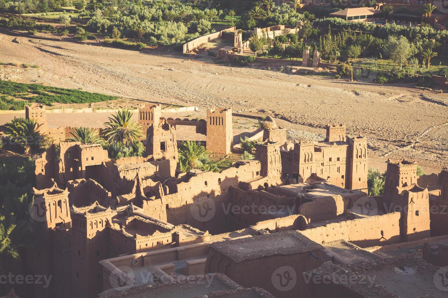 Ait Benhaddou is a fortified city, or ksar, along the former caravan route between the Sahara and Marrakech in Morocco. photo