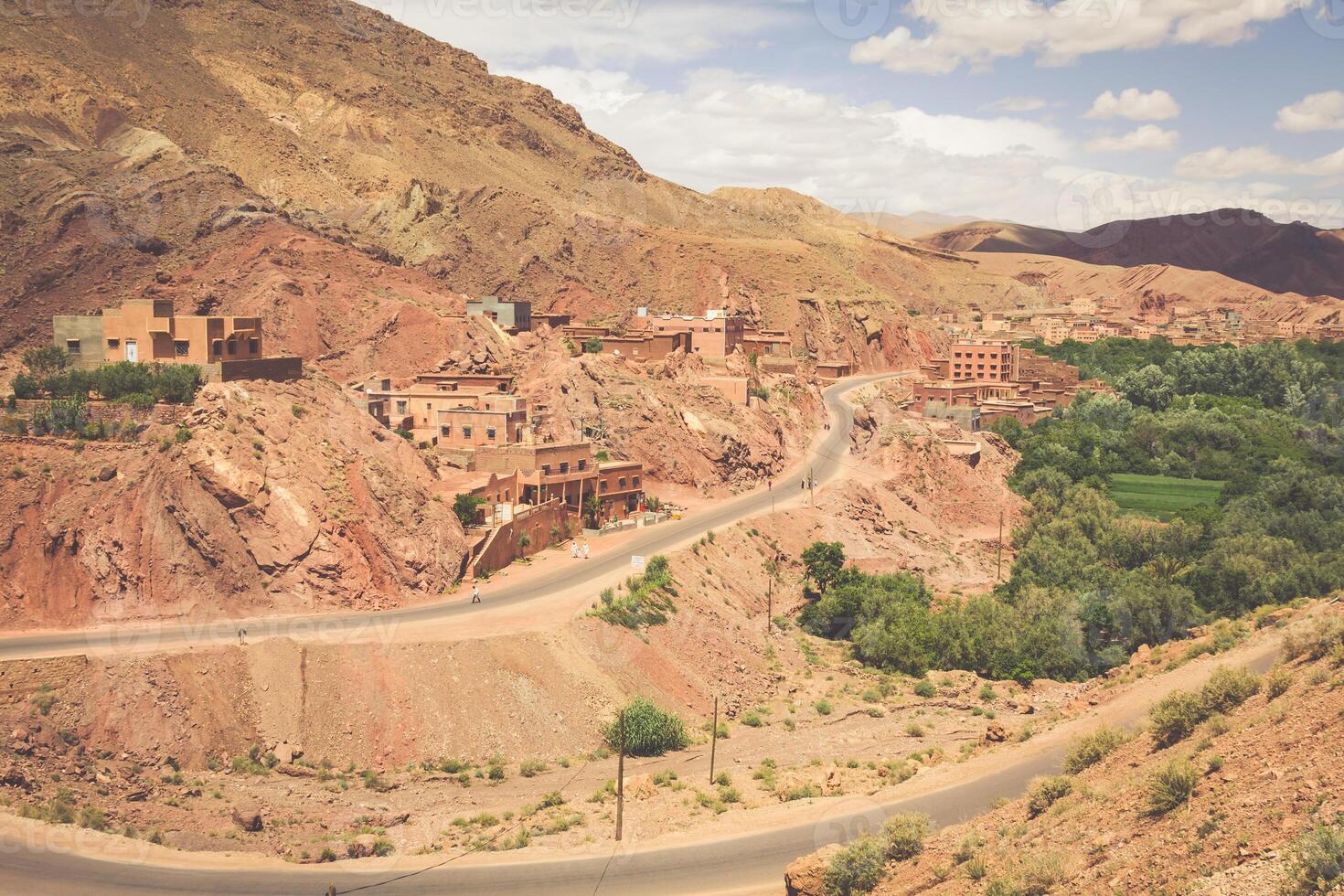 Town in Dades Valley, Morocco photo