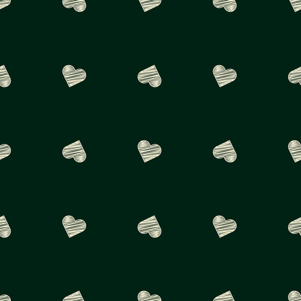 Heart doodle seamless pattern. vector