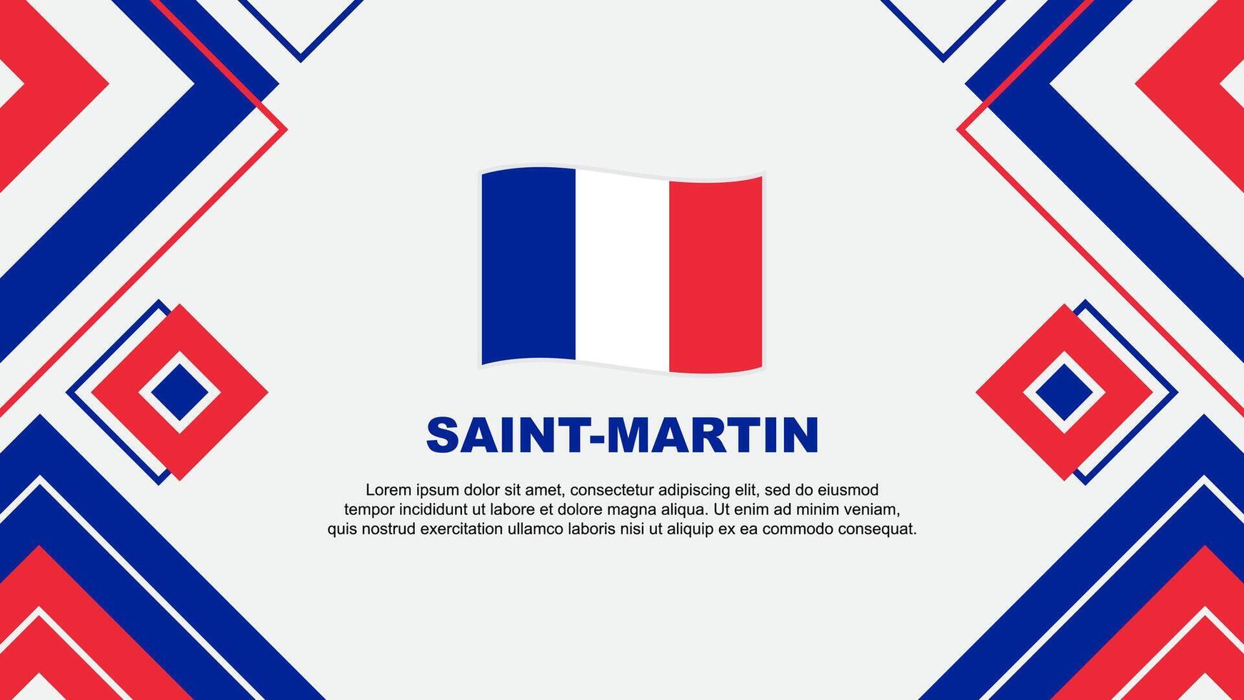 Santo martín bandera resumen antecedentes diseño modelo. Santo martín independencia día bandera fondo de pantalla vector ilustración. antecedentes