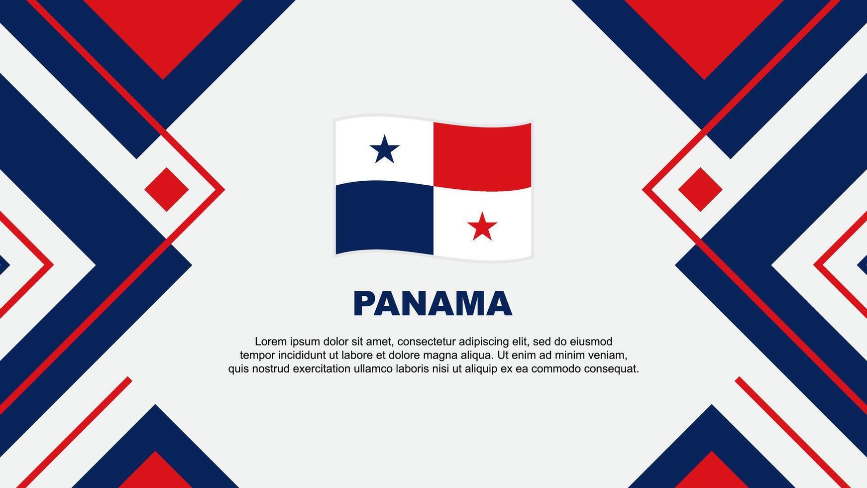 Panama Flag Abstract Background Design Template. Panama Independence Day Banner Wallpaper Vector Illustration. Panama Illustration