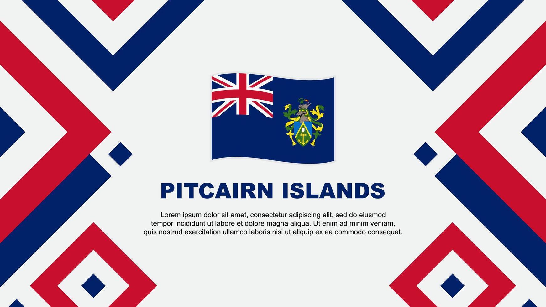Pitcairn Islands Flag Abstract Background Design Template. Pitcairn Islands Independence Day Banner Wallpaper Vector Illustration. Pitcairn Islands Template