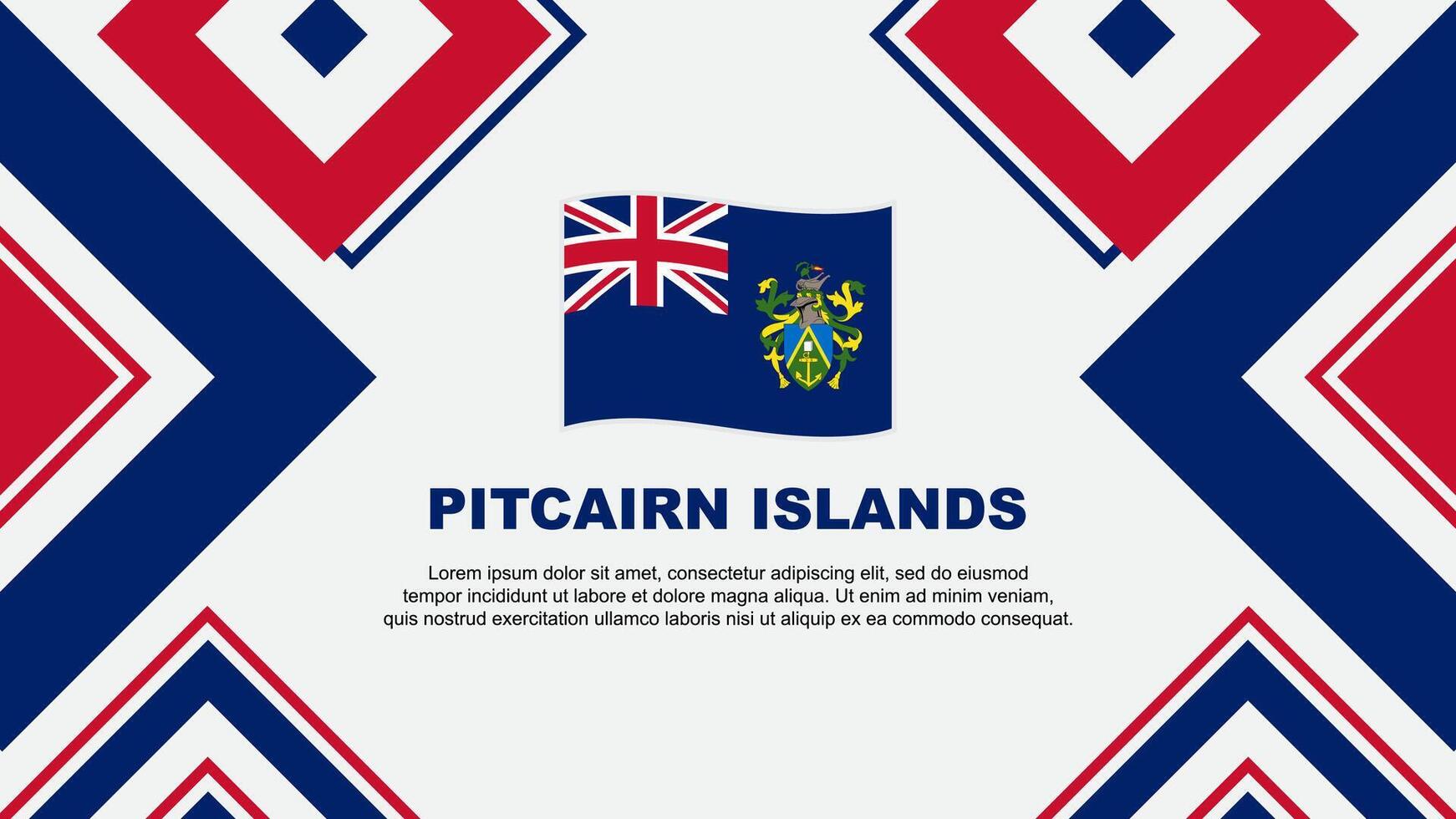 Pitcairn Islands Flag Abstract Background Design Template. Pitcairn Islands Independence Day Banner Wallpaper Vector Illustration. Pitcairn Islands Independence Day