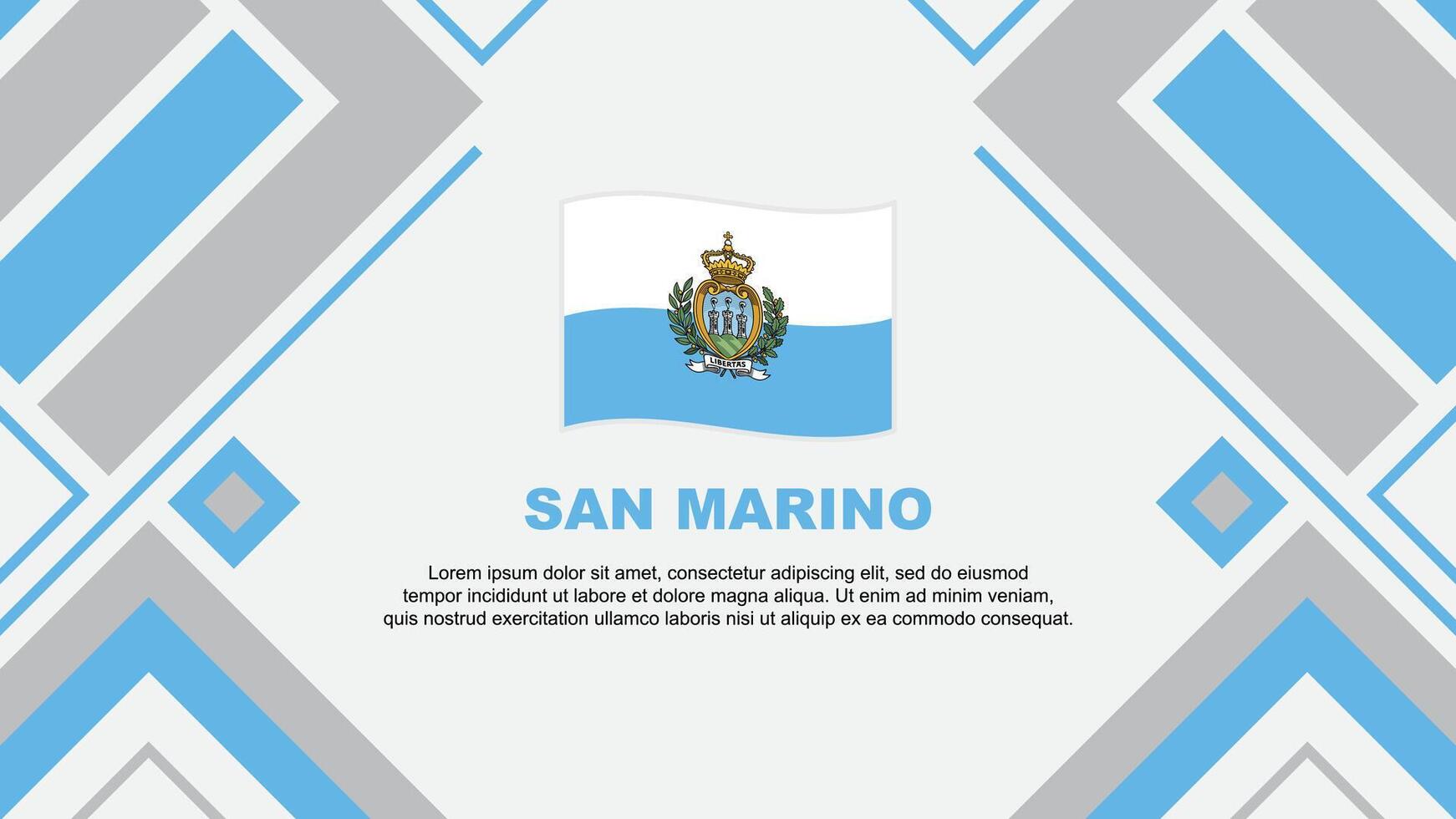 San Marino Flag Abstract Background Design Template. San Marino Independence Day Banner Wallpaper Vector Illustration. San Marino Flag