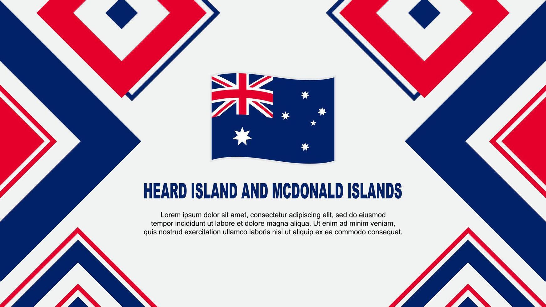 Heard Island And McDonald Islands Flag Abstract Background Design Template. Banner Wallpaper Vector Illustration. Vector