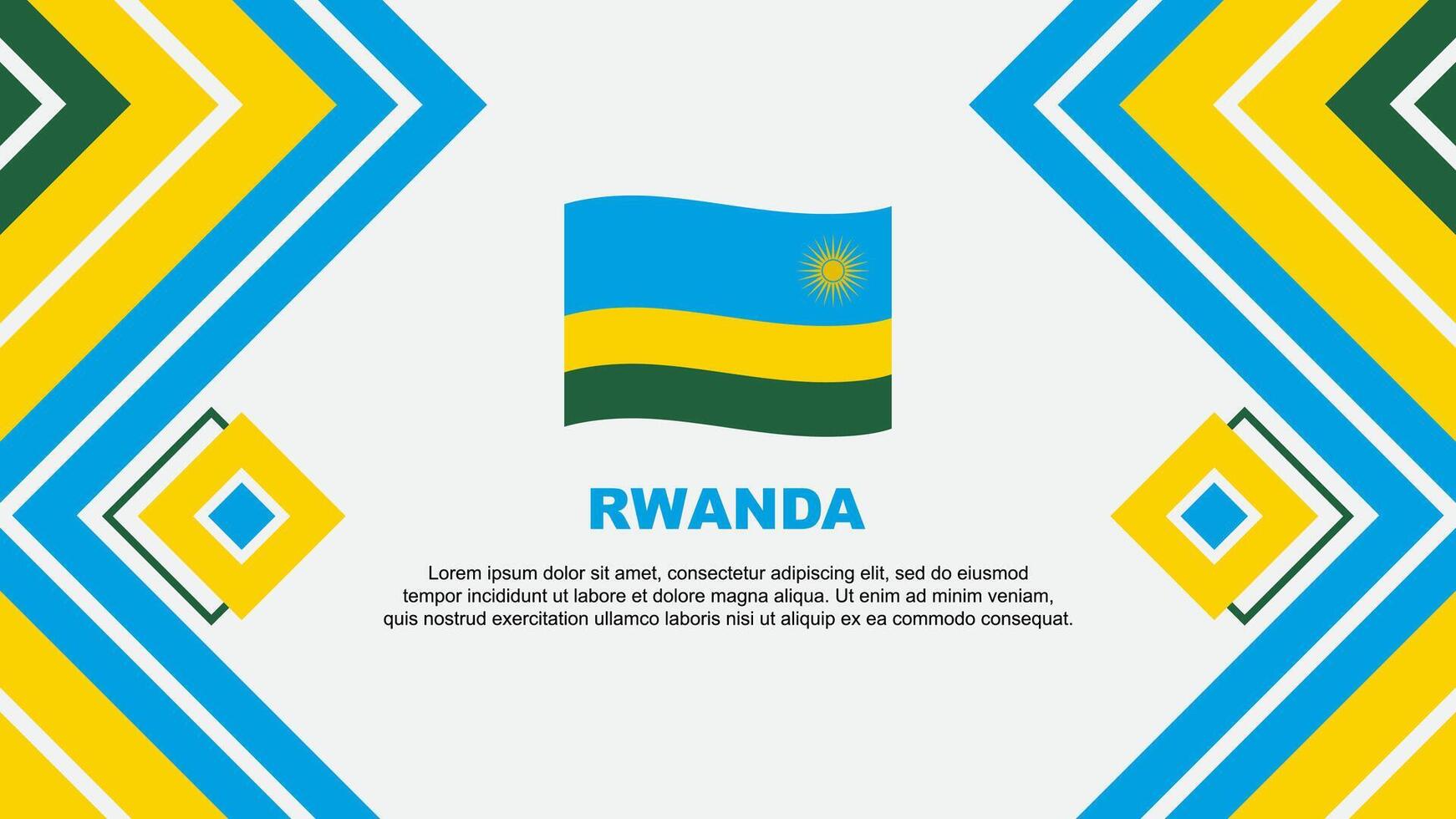 Ruanda bandera resumen antecedentes diseño modelo. Ruanda independencia día bandera fondo de pantalla vector ilustración. Ruanda diseño