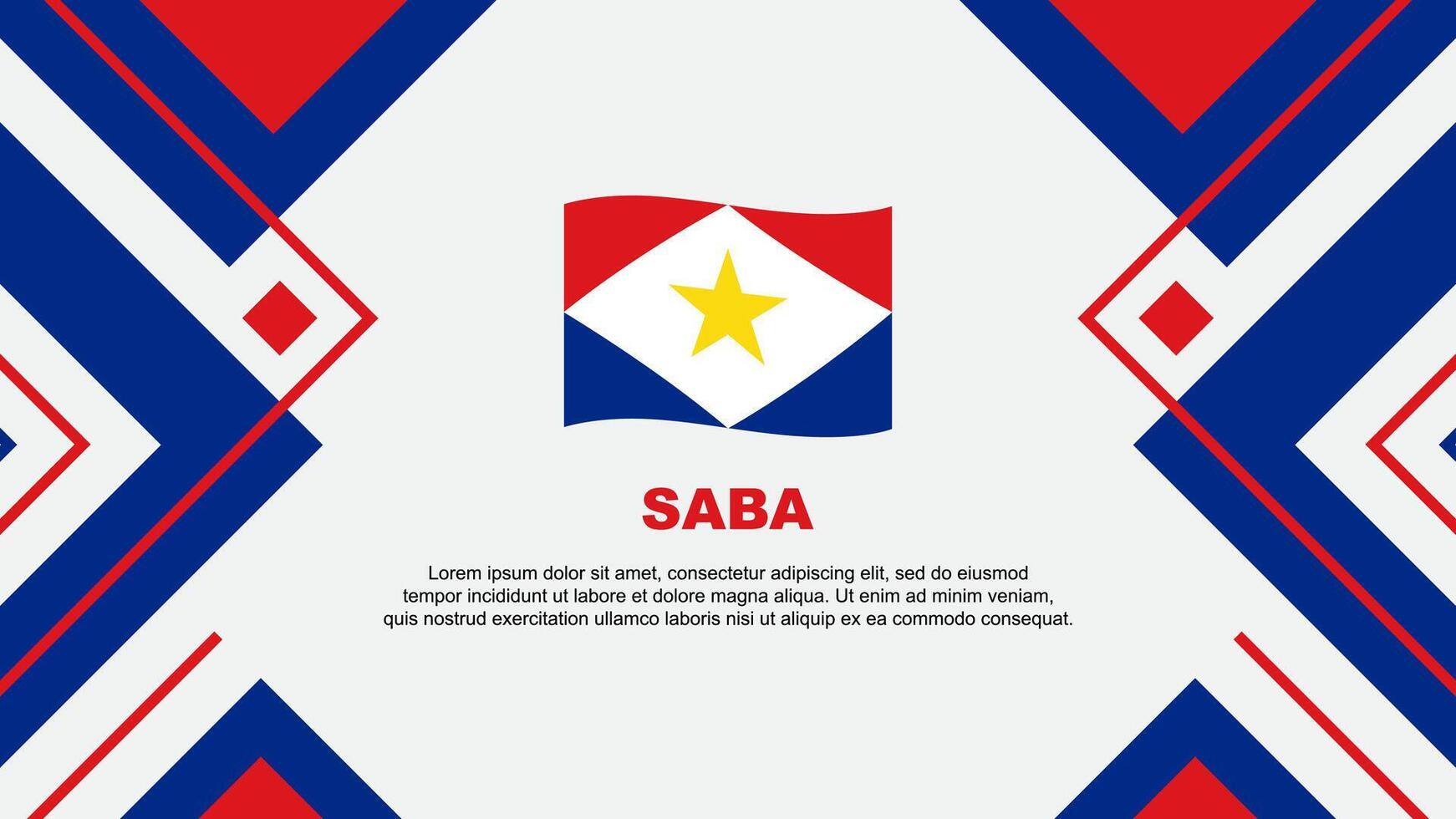 saba bandera resumen antecedentes diseño modelo. saba independencia día bandera fondo de pantalla vector ilustración. saba ilustración