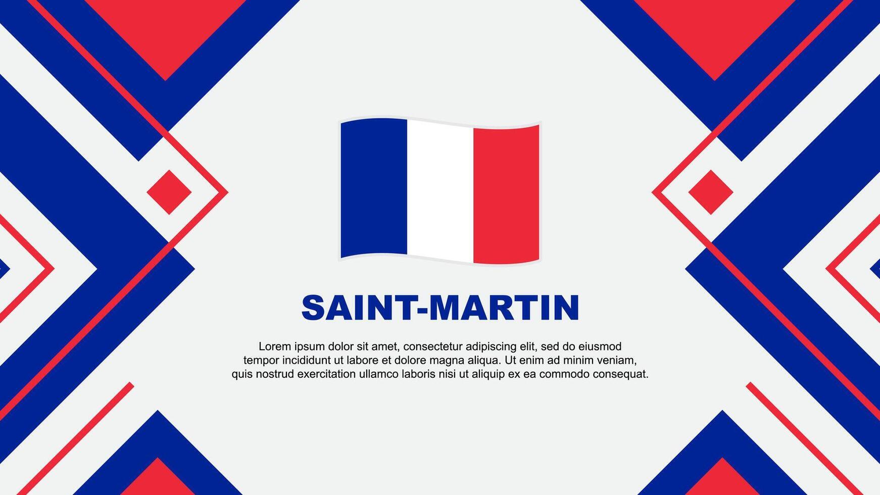 Santo martín bandera resumen antecedentes diseño modelo. Santo martín independencia día bandera fondo de pantalla vector ilustración. ilustración