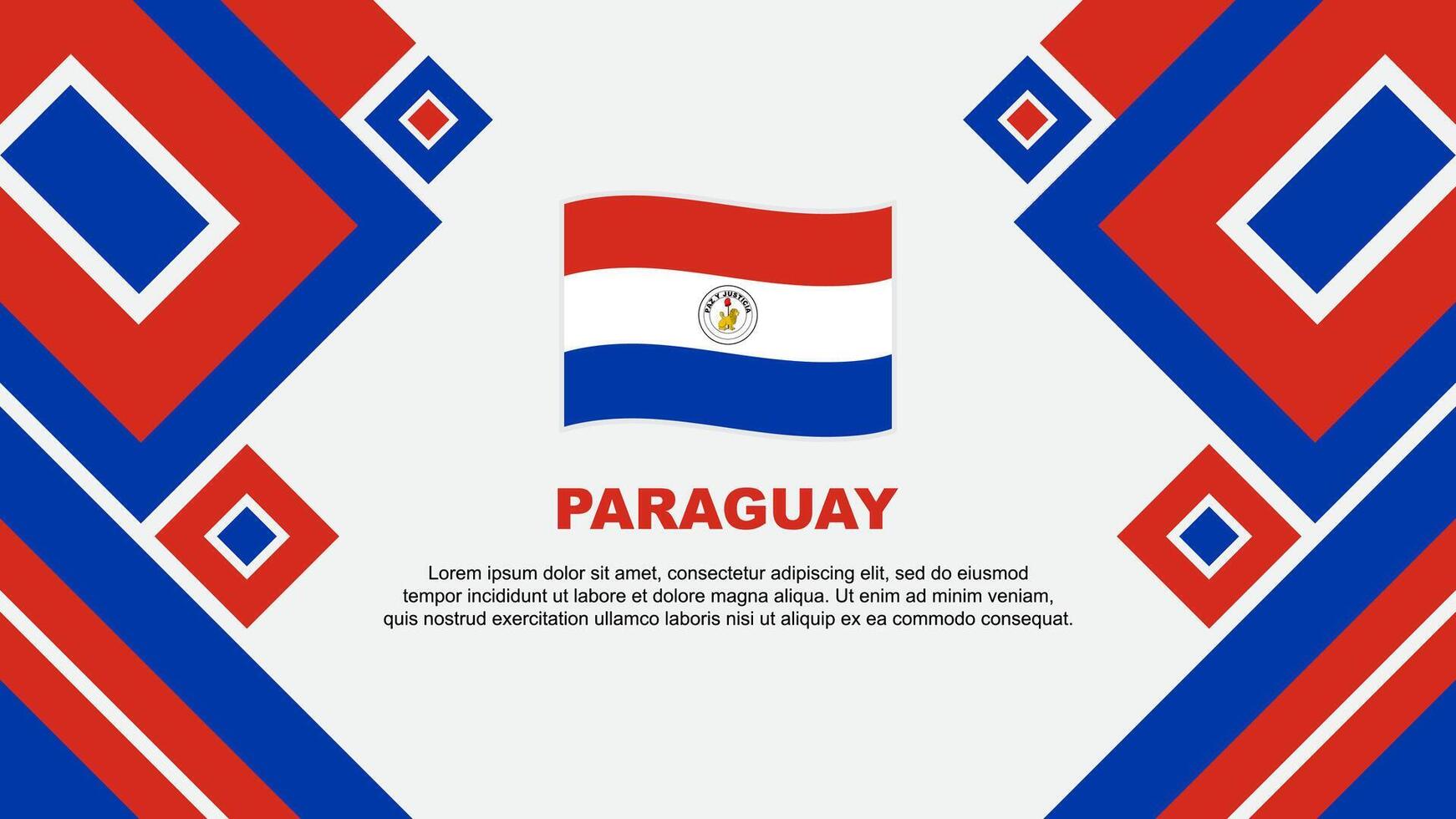 paraguay bandera resumen antecedentes diseño modelo. paraguay independencia día bandera fondo de pantalla vector ilustración. dibujos animados