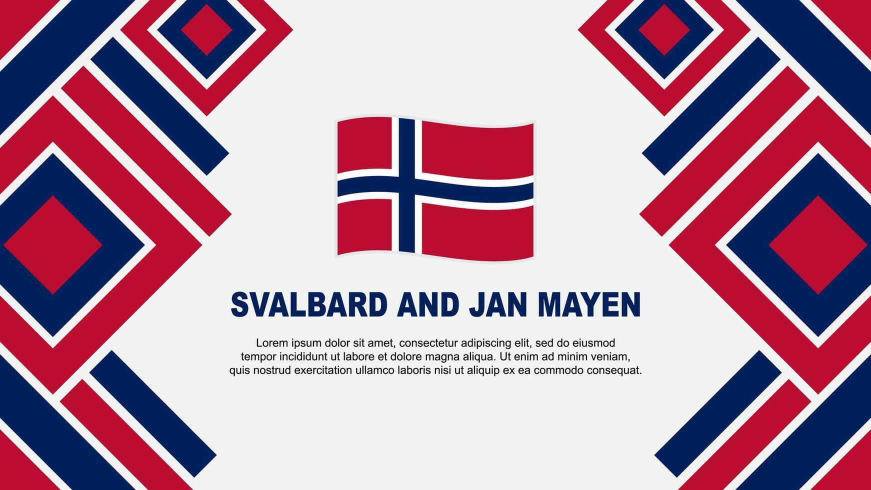 Svalbard And Jan Mayen Flag Abstract Background Design Template. Svalbard And Jan Mayen Independence Day Banner Wallpaper Vector Illustration