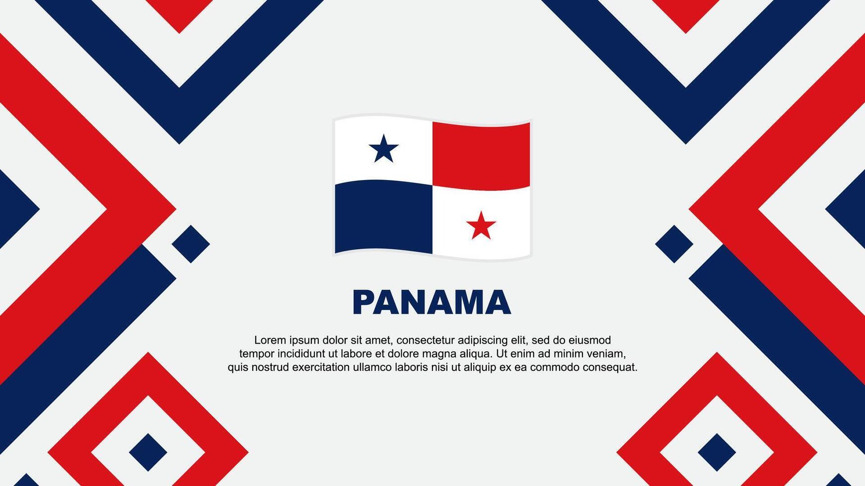 Panama Flag Abstract Background Design Template. Panama Independence Day Banner Wallpaper Vector Illustration. Panama Template