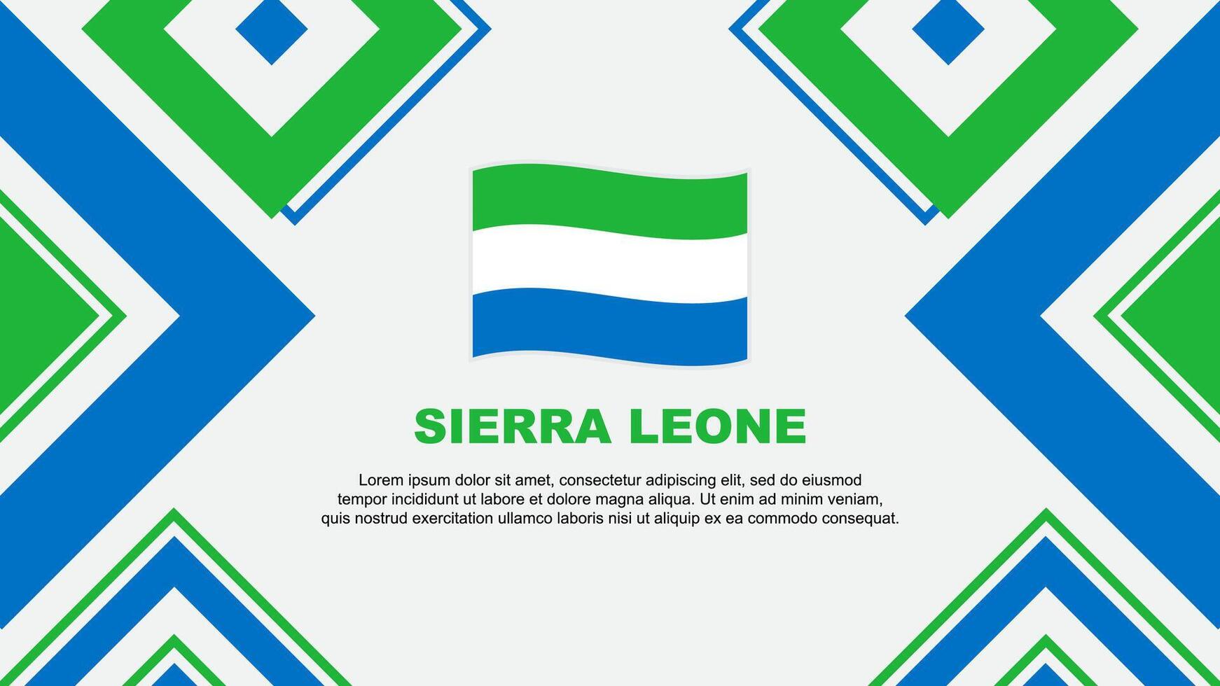 Sierra Leone Flag Abstract Background Design Template. Sierra Leone Independence Day Banner Wallpaper Vector Illustration. Sierra Leone Independence Day