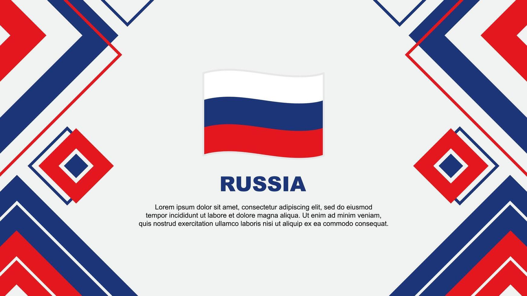 Russia Flag Abstract Background Design Template. Russia Independence Day Banner Wallpaper Vector Illustration. Russia Background