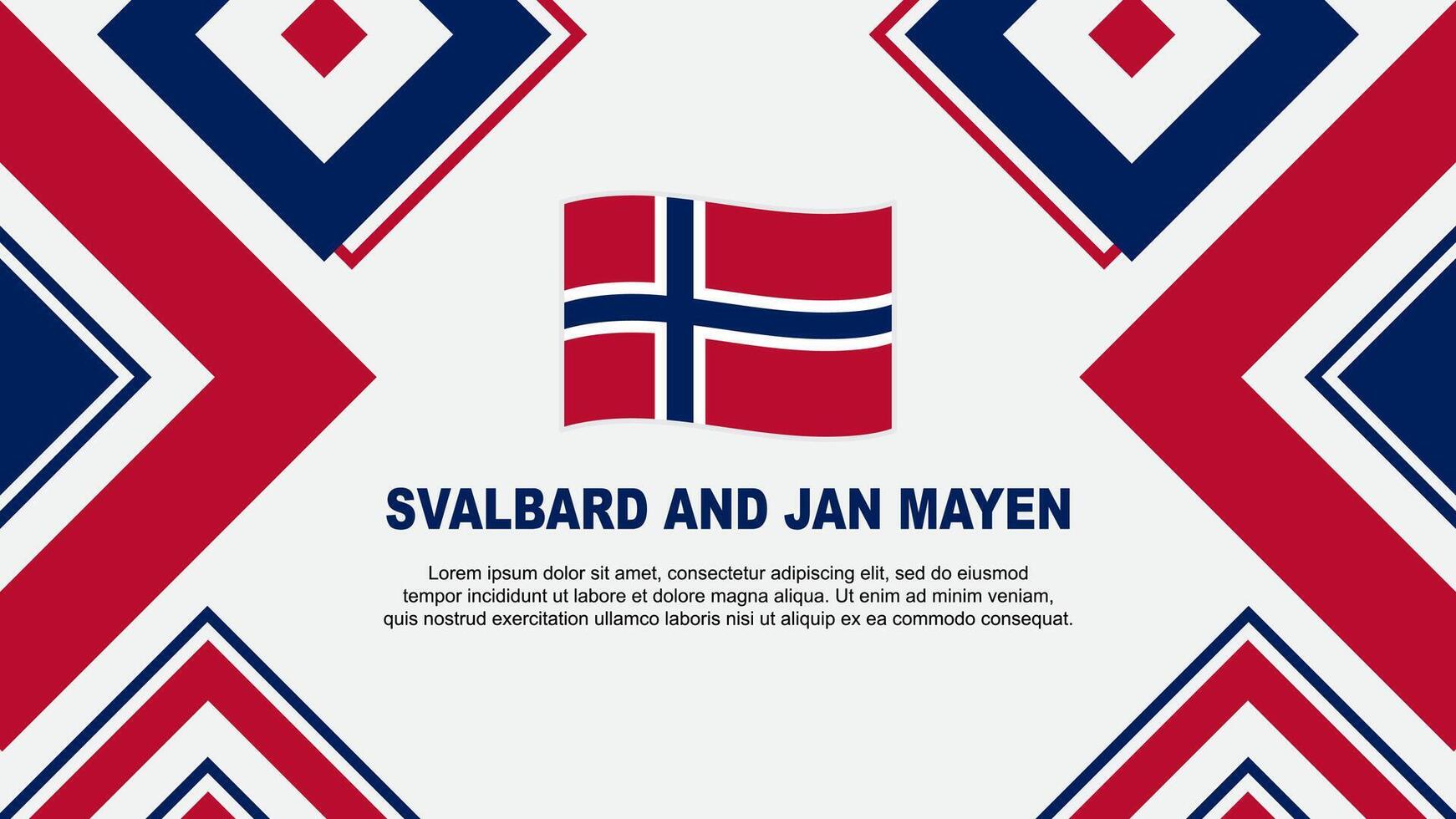 Svalbard And Jan Mayen Flag Abstract Background Design Template. Svalbard And Jan Mayen Independence Day Banner Wallpaper Vector Illustration. Independence Day