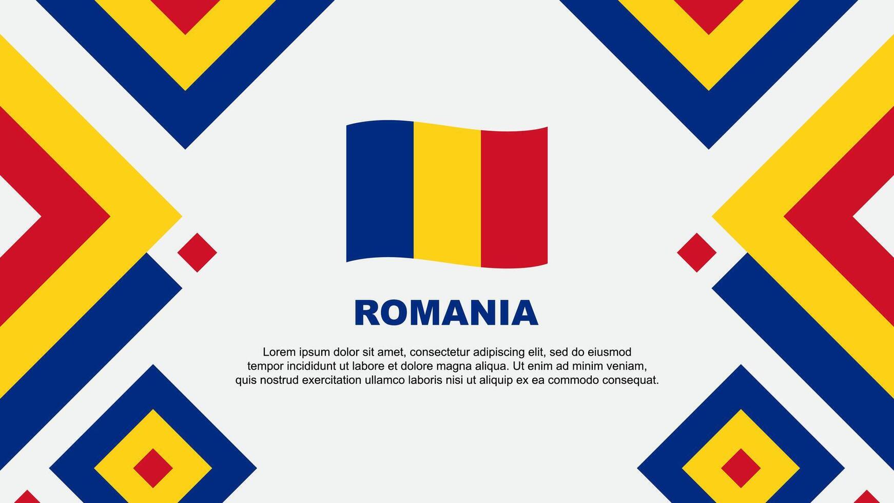 Rumania bandera resumen antecedentes diseño modelo. Rumania independencia día bandera fondo de pantalla vector ilustración. Rumania modelo