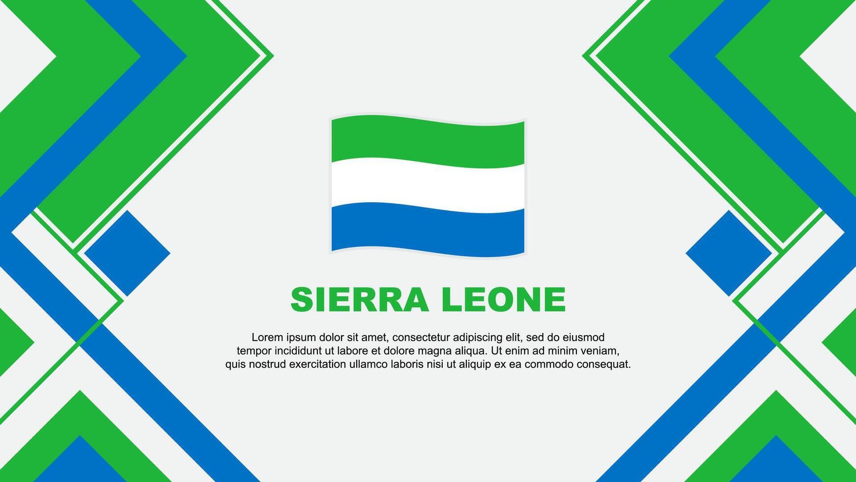 Sierra Leone Flag Abstract Background Design Template. Sierra Leone Independence Day Banner Wallpaper Vector Illustration. Sierra Leone Banner