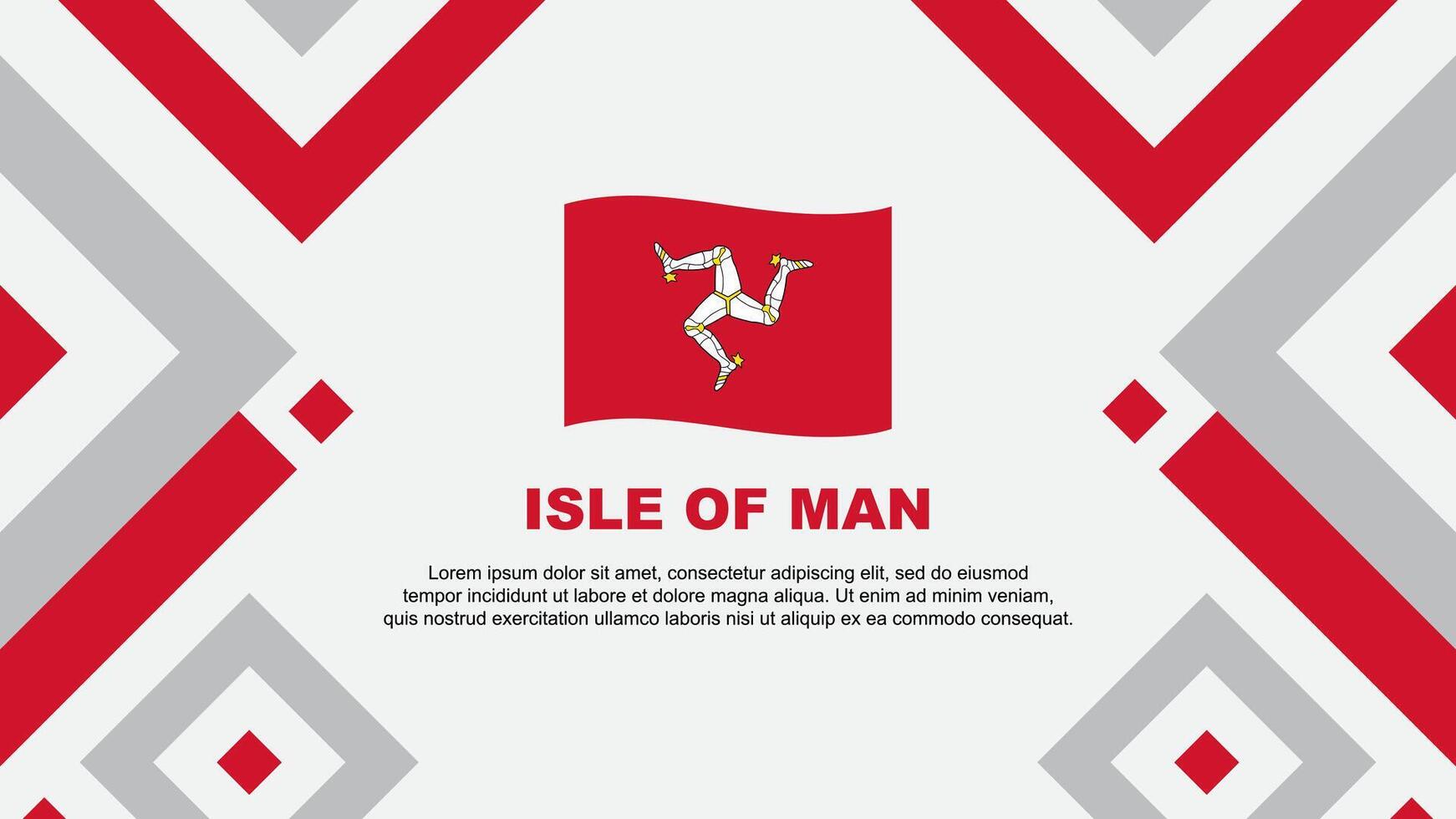 Isle Of Man Flag Abstract Background Design Template. Isle Of Man Independence Day Banner Wallpaper Vector Illustration. Isle Of Man Template