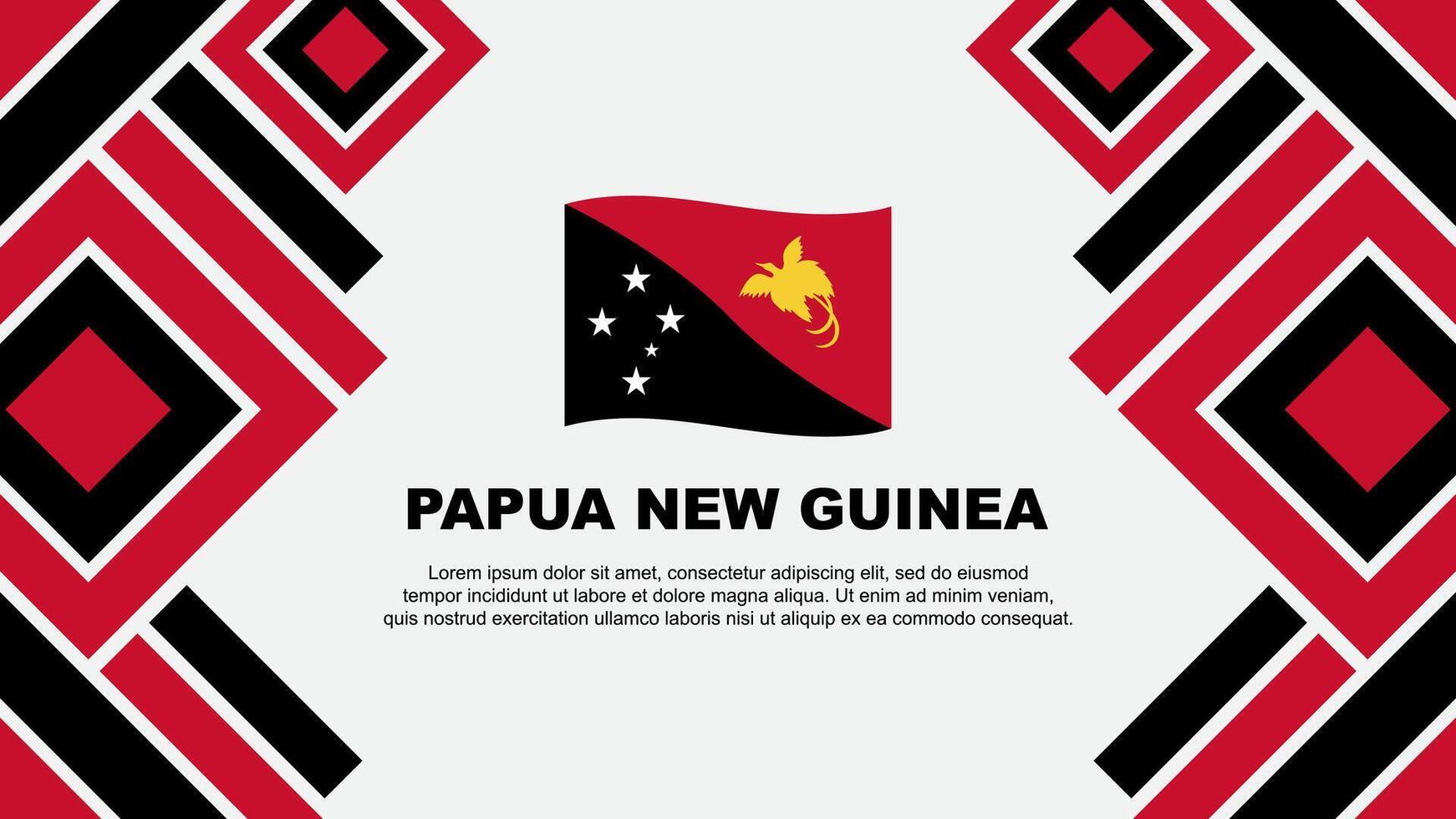 Papuasia nuevo Guinea bandera resumen antecedentes diseño modelo. Papuasia nuevo Guinea independencia día bandera fondo de pantalla vector ilustración. Papuasia nuevo Guinea