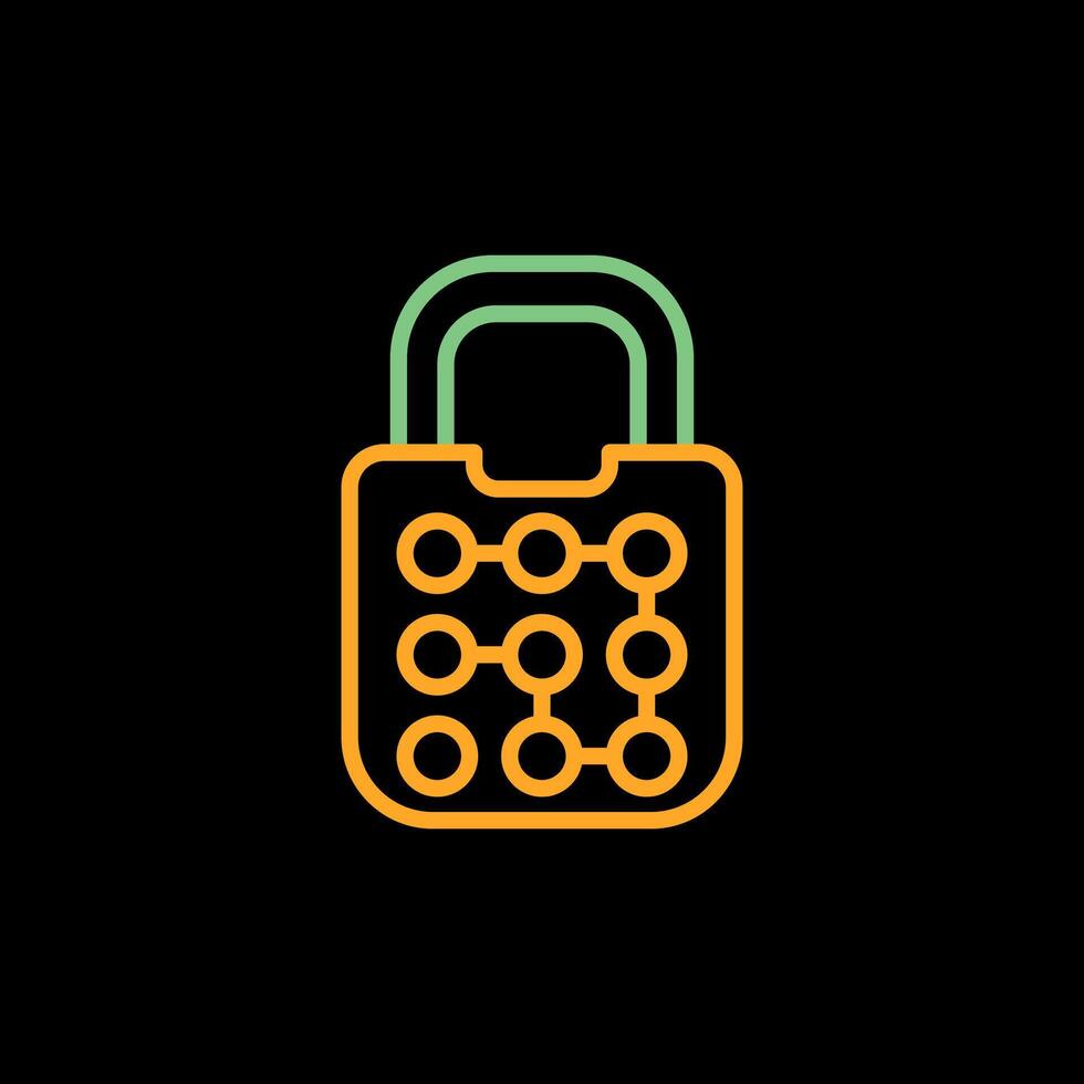 Pattern Lock Vector Icon