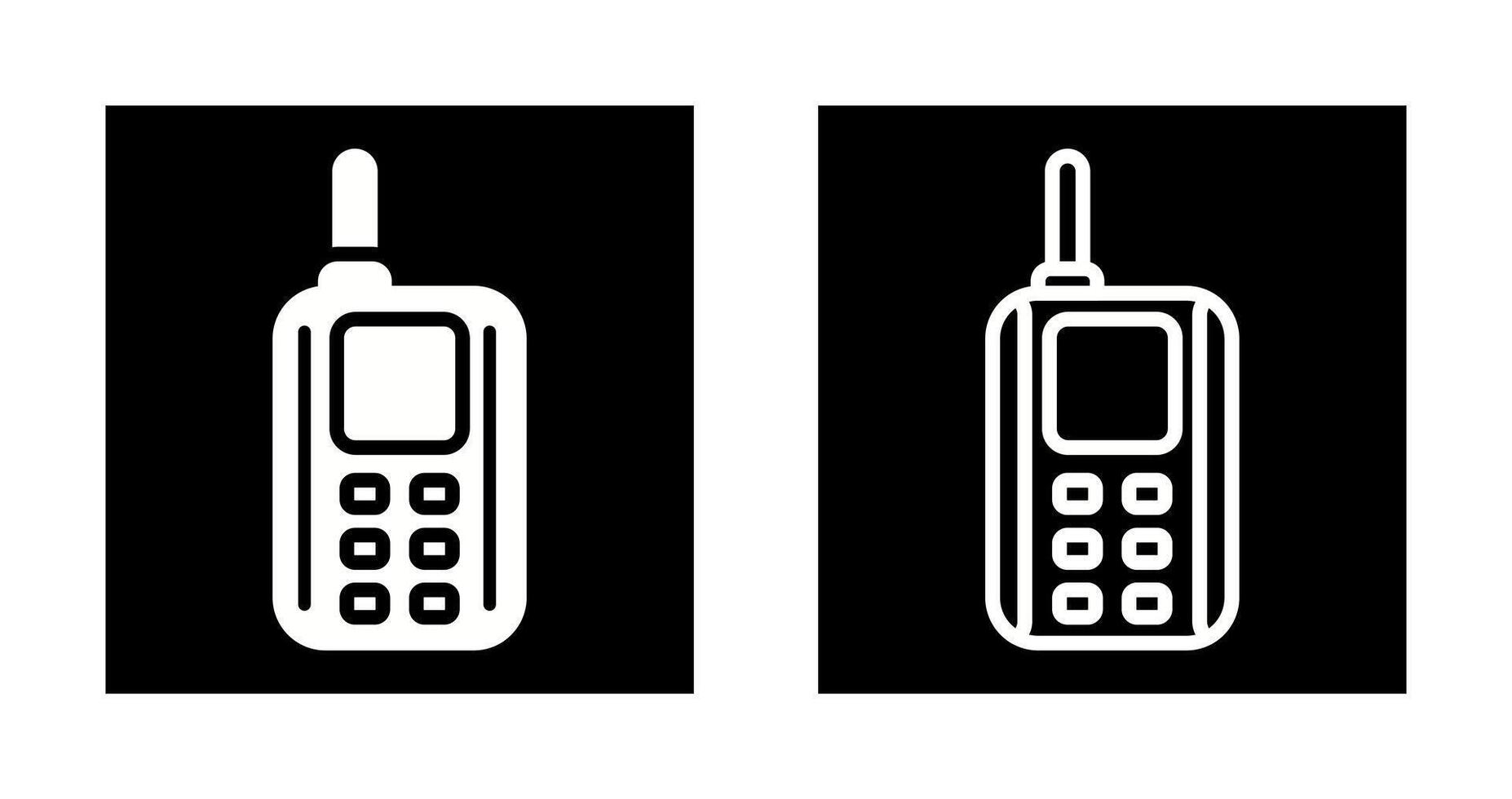 icono de vector de walkie-talkie