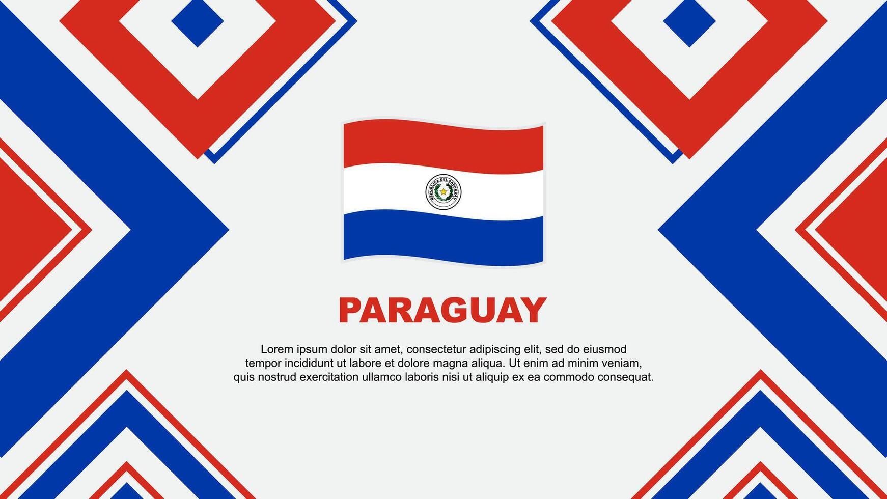 Paraguay Flag Abstract Background Design Template. Paraguay Independence Day Banner Wallpaper Vector Illustration. Paraguay Independence Day
